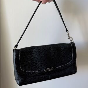Coach Black Leather Shoulder Bag